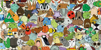 Made up: Pomegranate - Charley Harper: Beguiled by Wild - 1000 Piece Jigsaw Puzzle