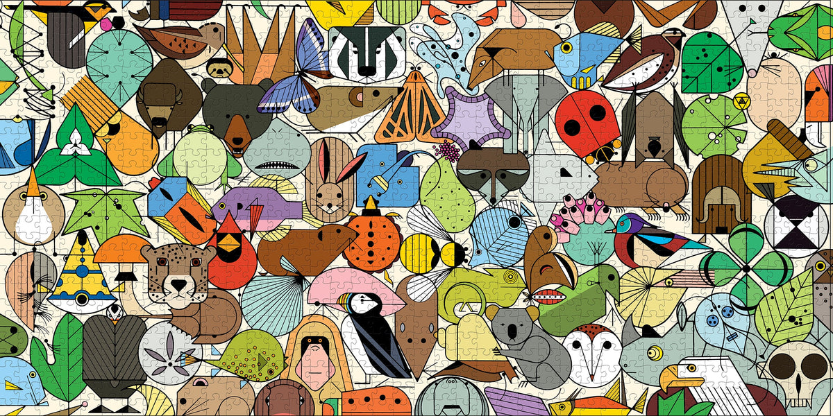 Made up: Pomegranate - Charley Harper: Beguiled by Wild - 1000 Piece Jigsaw Puzzle