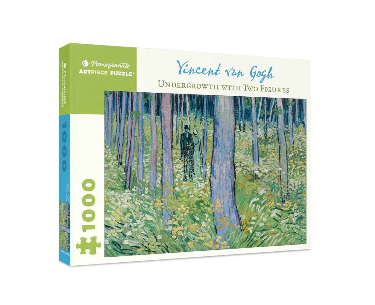 Box, turned right: Undergrowth with Two Figures by Vincent van Gogh – 1000 Piece Jigsaw Puzzle (Pomegranate)
