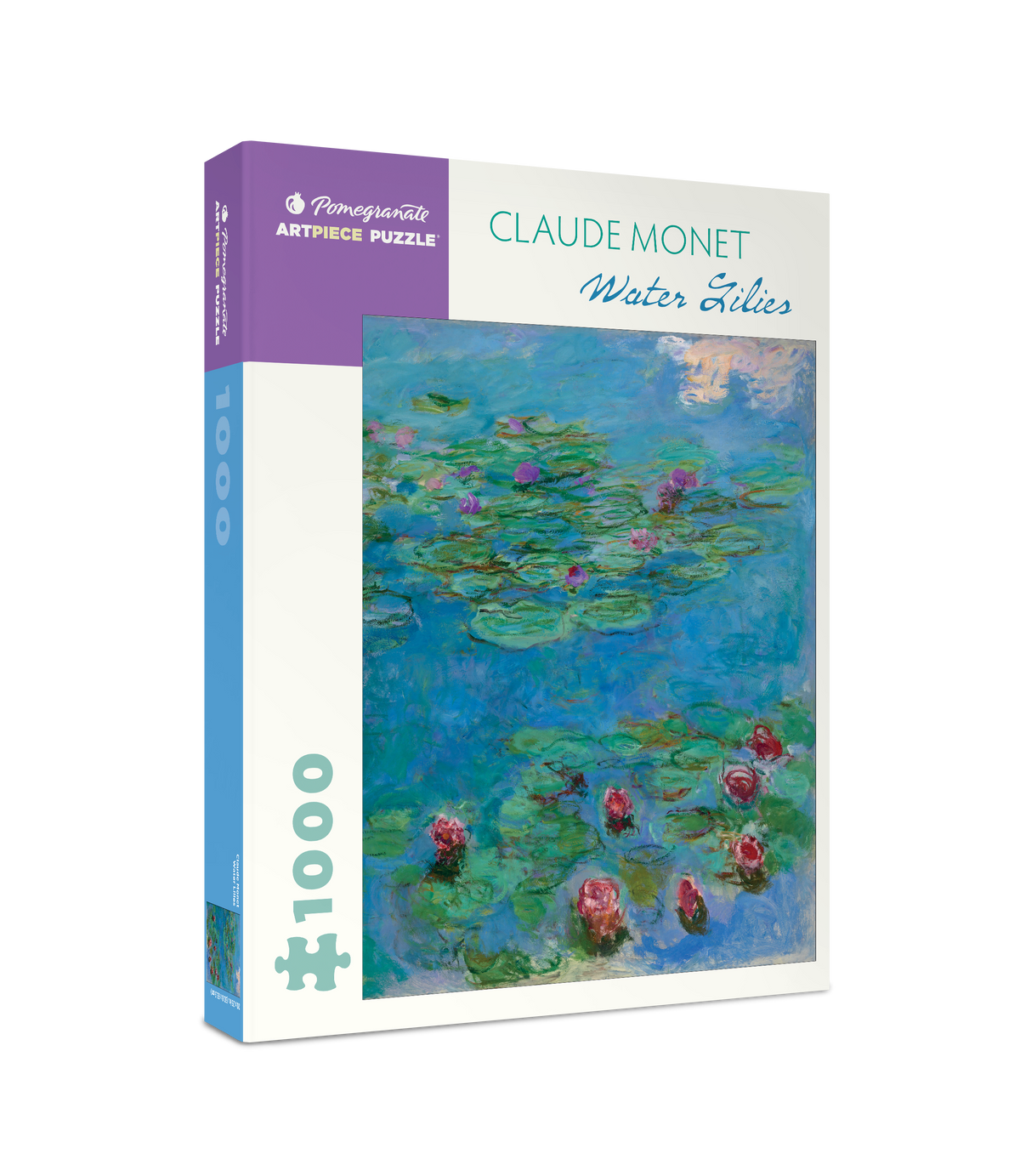 Box, turned right: Water Lilies by Claude Monet – 1000 Piece Jigsaw Puzzle (Pomegranate)