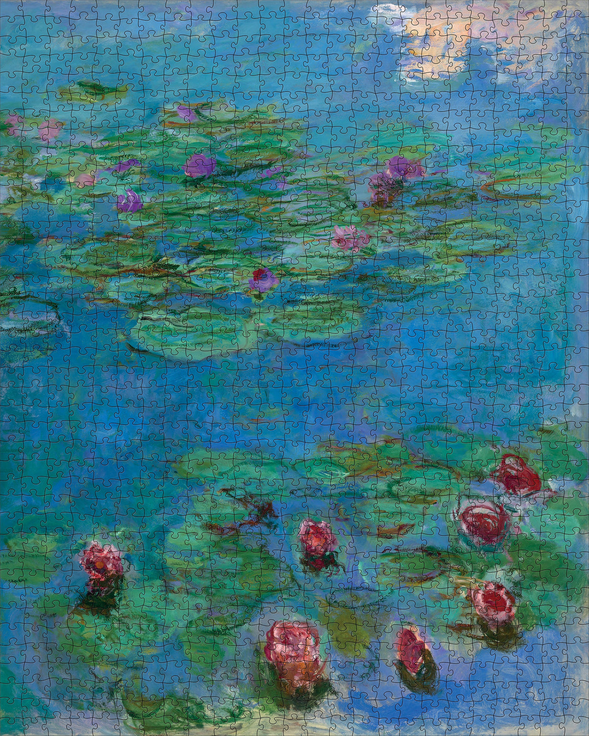 Made up: Water Lilies by Claude Monet – 1000 Piece Jigsaw Puzzle (Pomegranate)