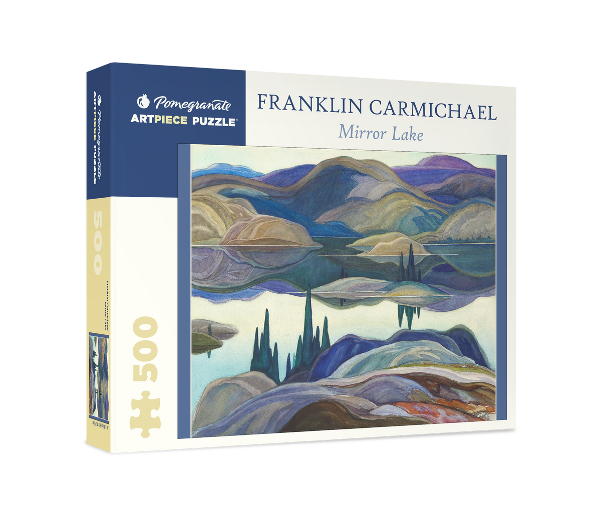 Box, turned right: Mirror Lake by Franklin Carmichael – 500 Piece Jigsaw Puzzle (Pomegranate)