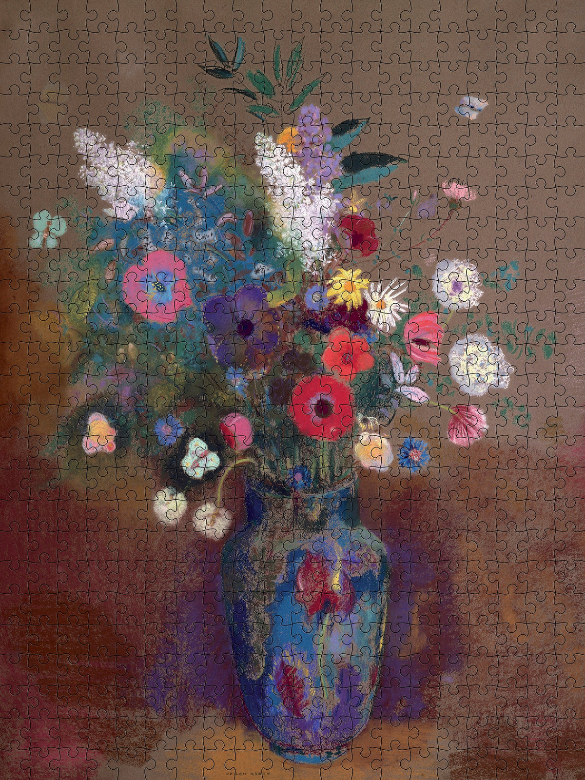 Made up: Bouquet of Flowers by Odilon Redon – 500 Piece Jigsaw Puzzle (Pomegranate)
