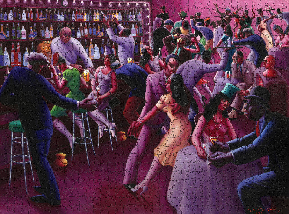 Made up: Nightlife by Archibald Motley – 1000 Piece Jigsaw Puzzle (Pomegranate)