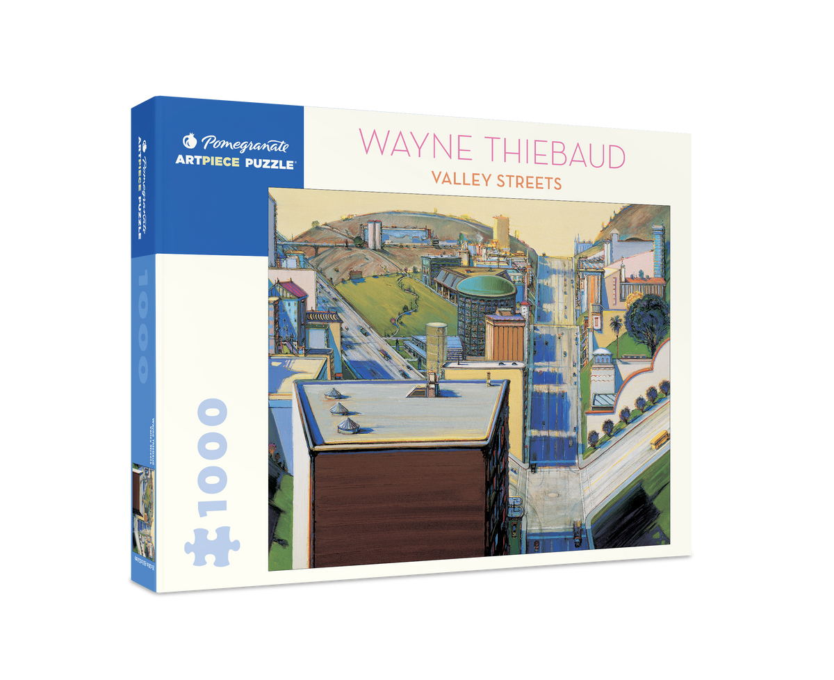 Box, turned right: Valley Streets by Wayne Thiebaud – 1000 Piece Jigsaw Puzzle (Pomegranate)