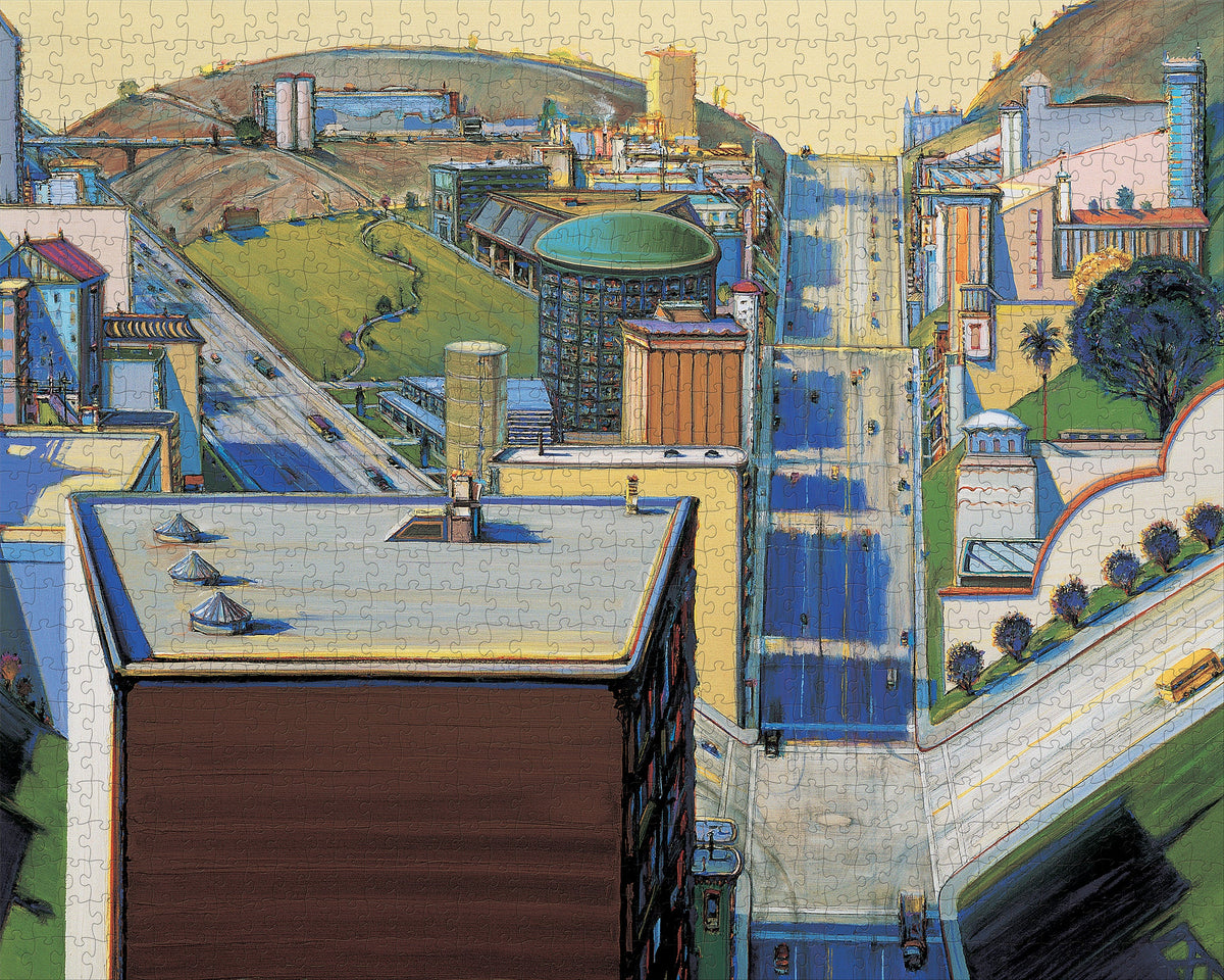 Made up: Valley Streets by Wayne Thiebaud – 1000 Piece Jigsaw Puzzle (Pomegranate)