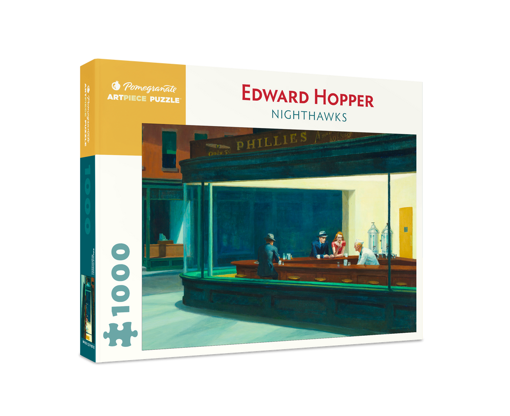 Box, turned right: Nighthawks by Edward Hopper – 1000 Piece Jigsaw Puzzle (Pomegranate)