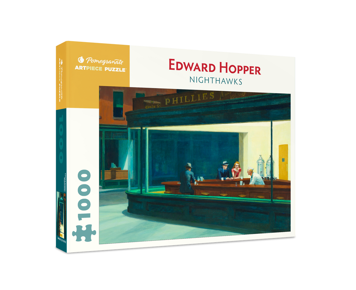 Box, turned right: Nighthawks by Edward Hopper – 1000 Piece Jigsaw Puzzle (Pomegranate)