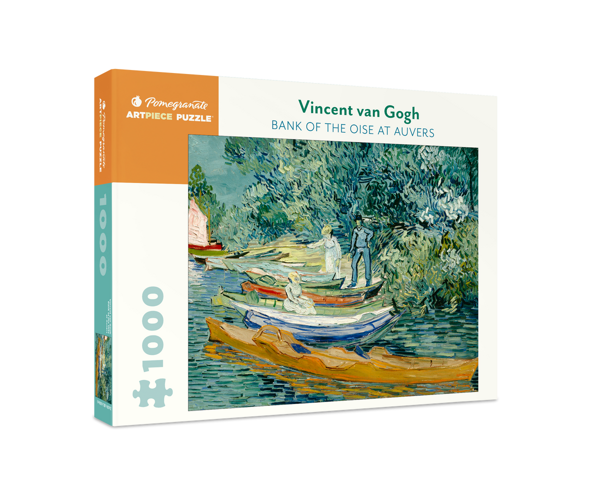Box, turned right: Bank of the Oise at Auvers by Vincent van Gogh – 1000 Piece Jigsaw Puzzle (Pomegranate)