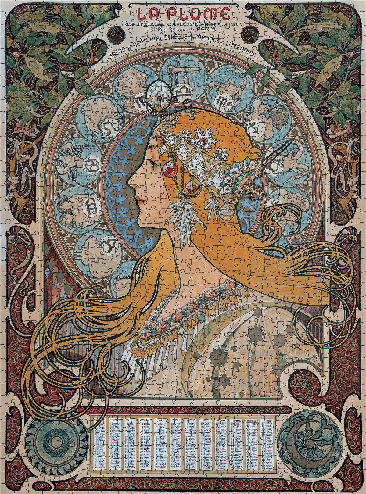 Made up: Zodiac by Alphonse Mucha – 1000 Piece Jigsaw Puzzle (Pomegranate)