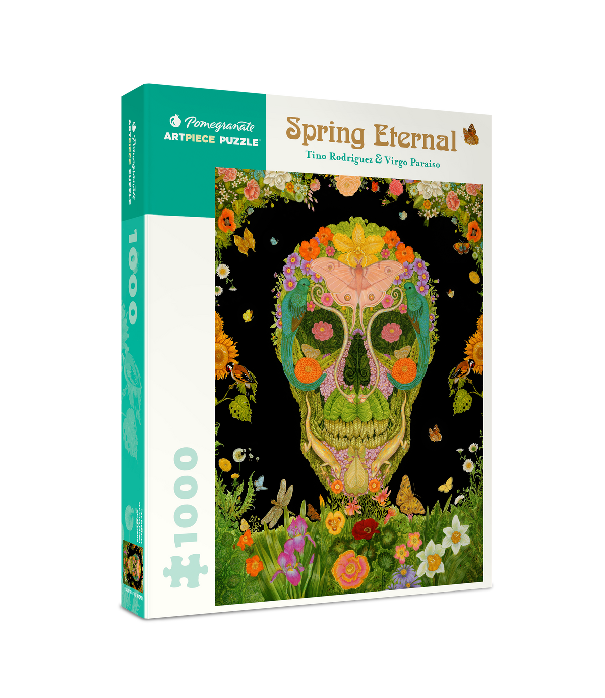 Box, turned right: Spring Eternal by Tino Rodriguez and Virgo Paraiso – 1000 Piece Jigsaw Puzzle (Pomegranate)
