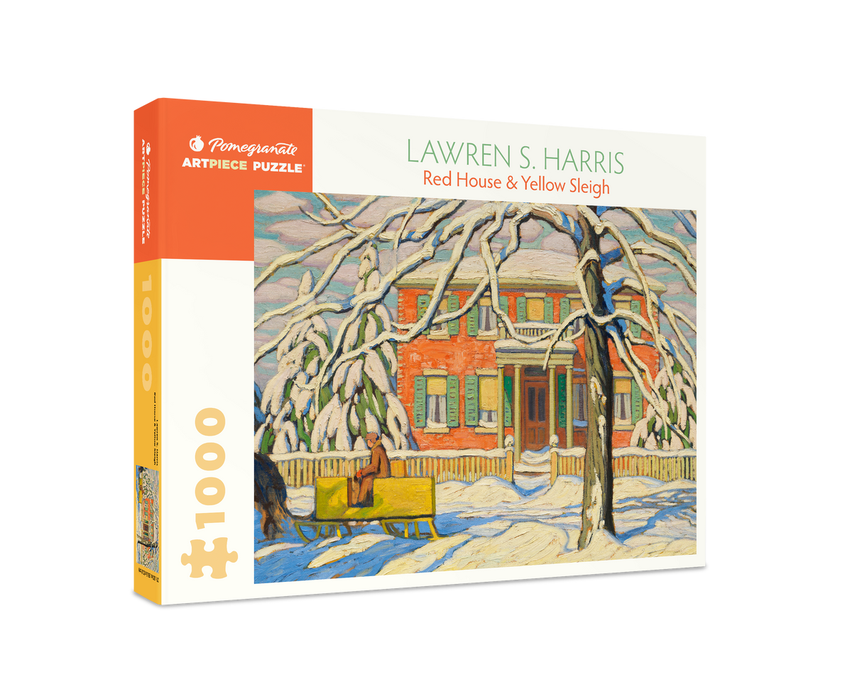 Box, turned right: Red House and Yellow Sleigh by Lawren S. Harris – 1000 Piece Jigsaw Puzzle (Pomegranate)