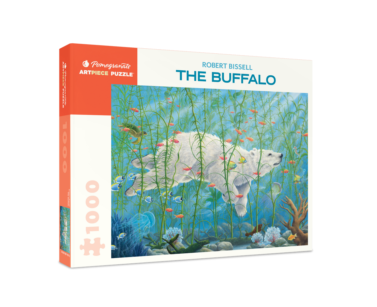 Box, turned right: The Buffalo by Robert Bissell – 1000 Piece Jigsaw Puzzle (Pomegranate)