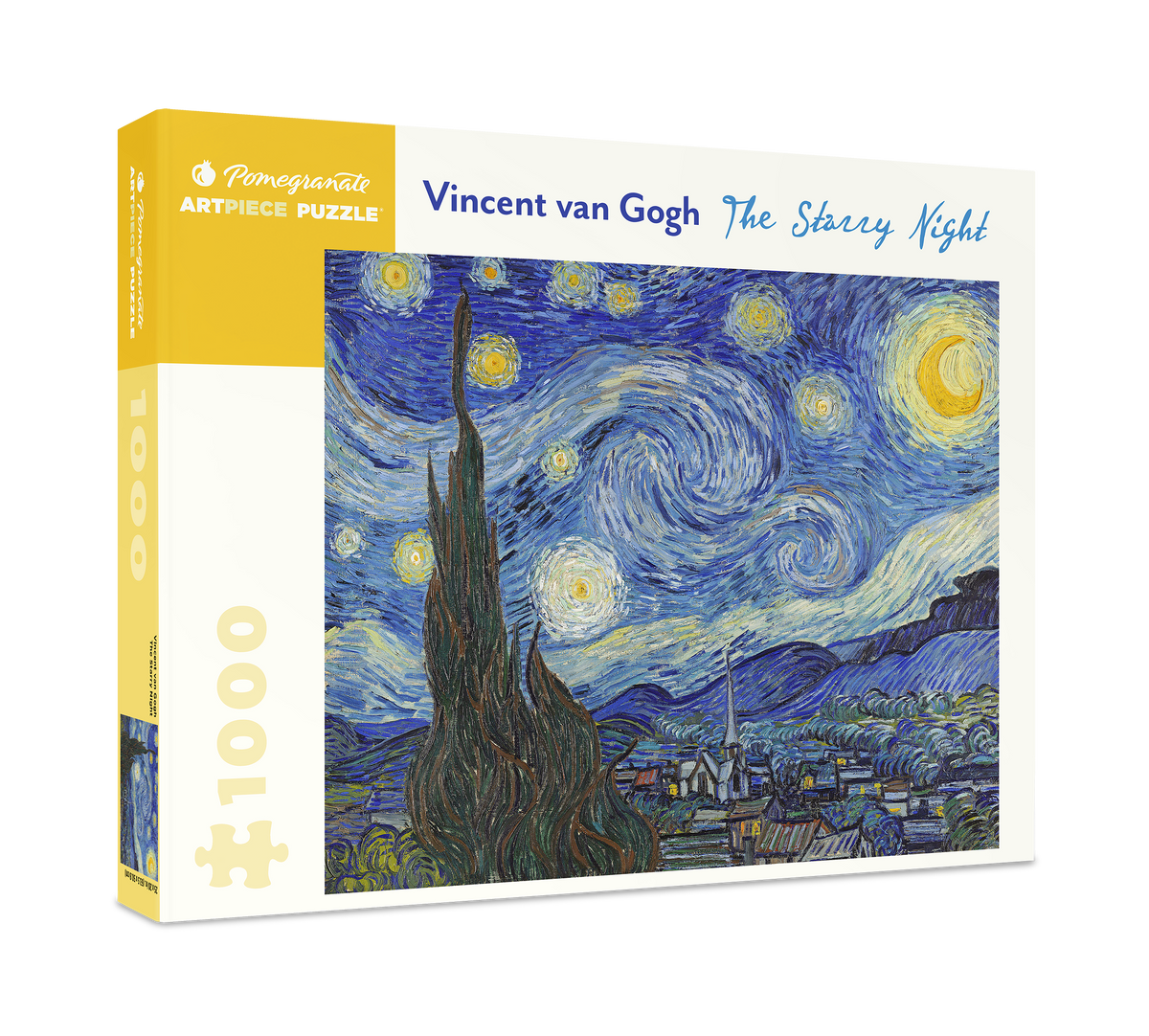 Box, turned right: The Starry Night by Vincent van Gogh – 1000 Piece Jigsaw Puzzle (Pomegranate)