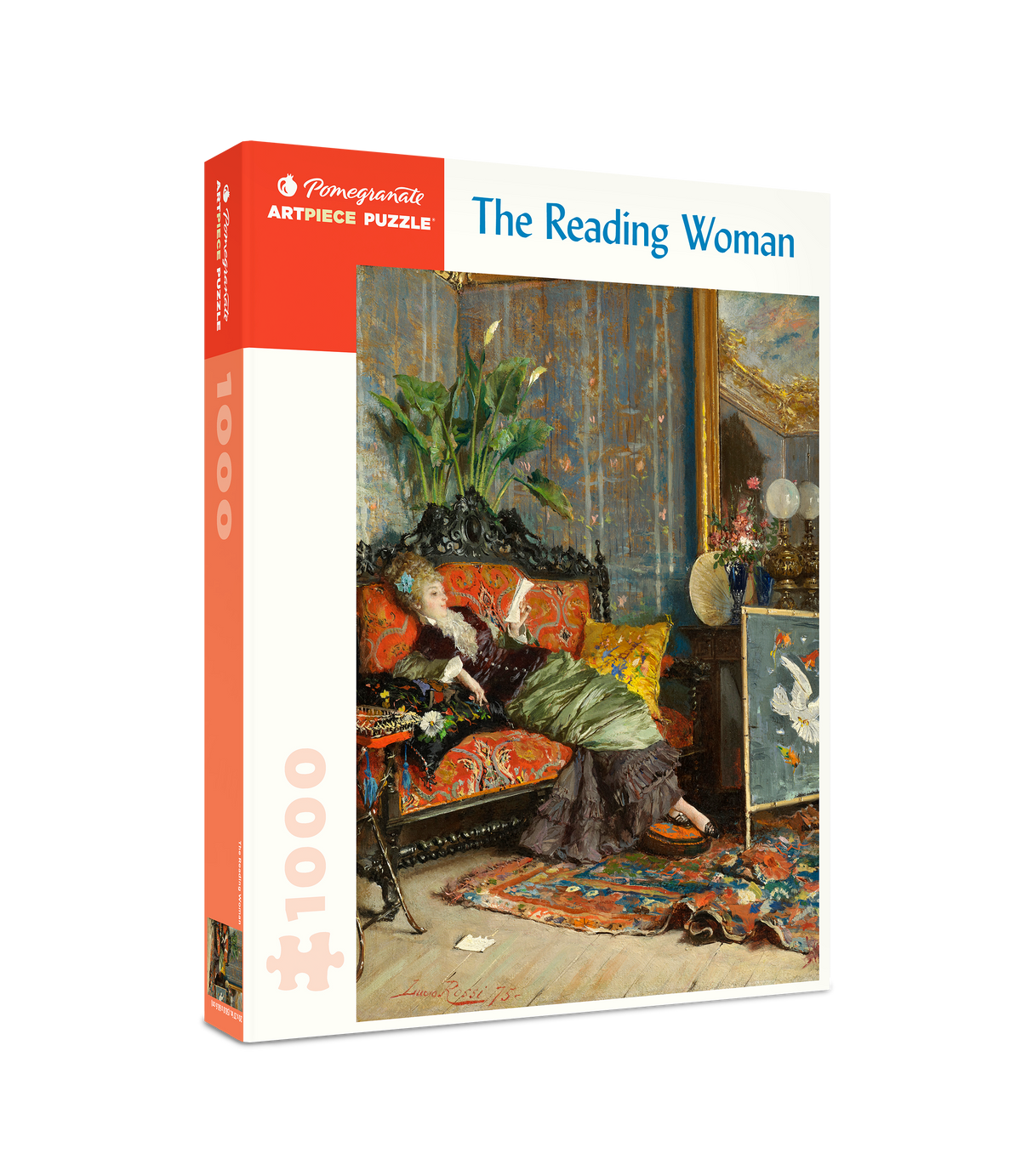 Box, turned right: The Reading Woman – 1000 Piece Jigsaw Puzzle (Pomegranate)