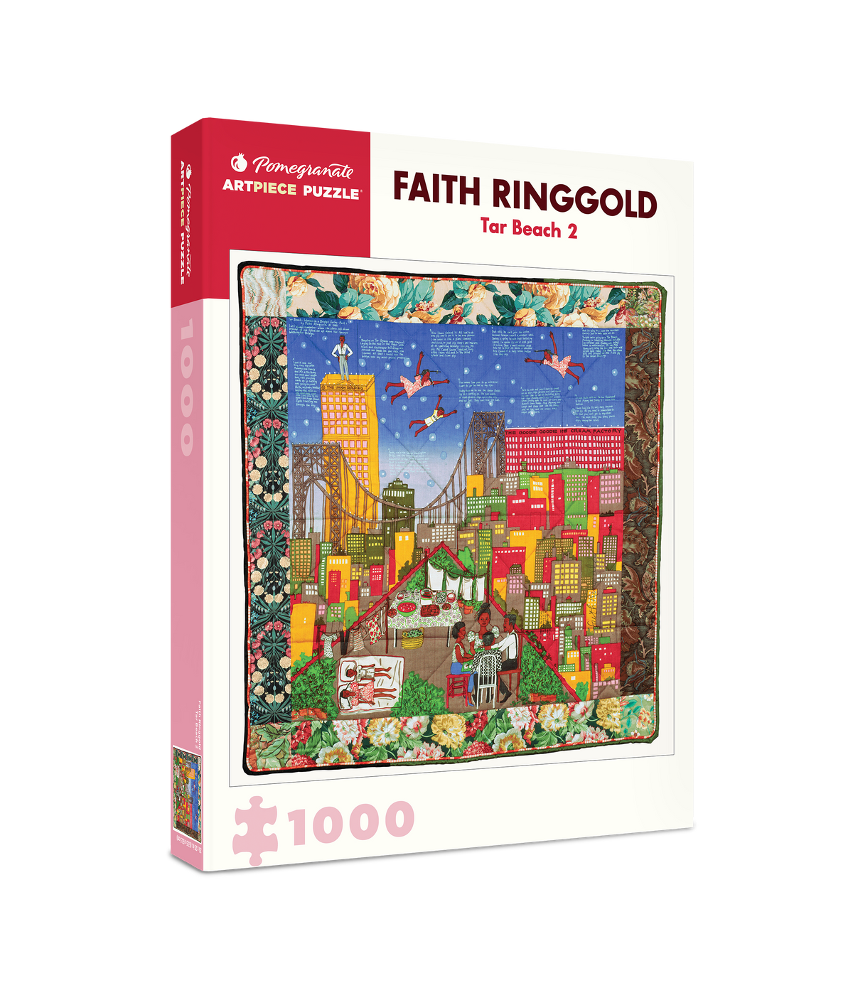 Box, turned right: Tar Beach 2 by Faith Ringgold – 1000 Piece Jigsaw Puzzle (Pomegranate)