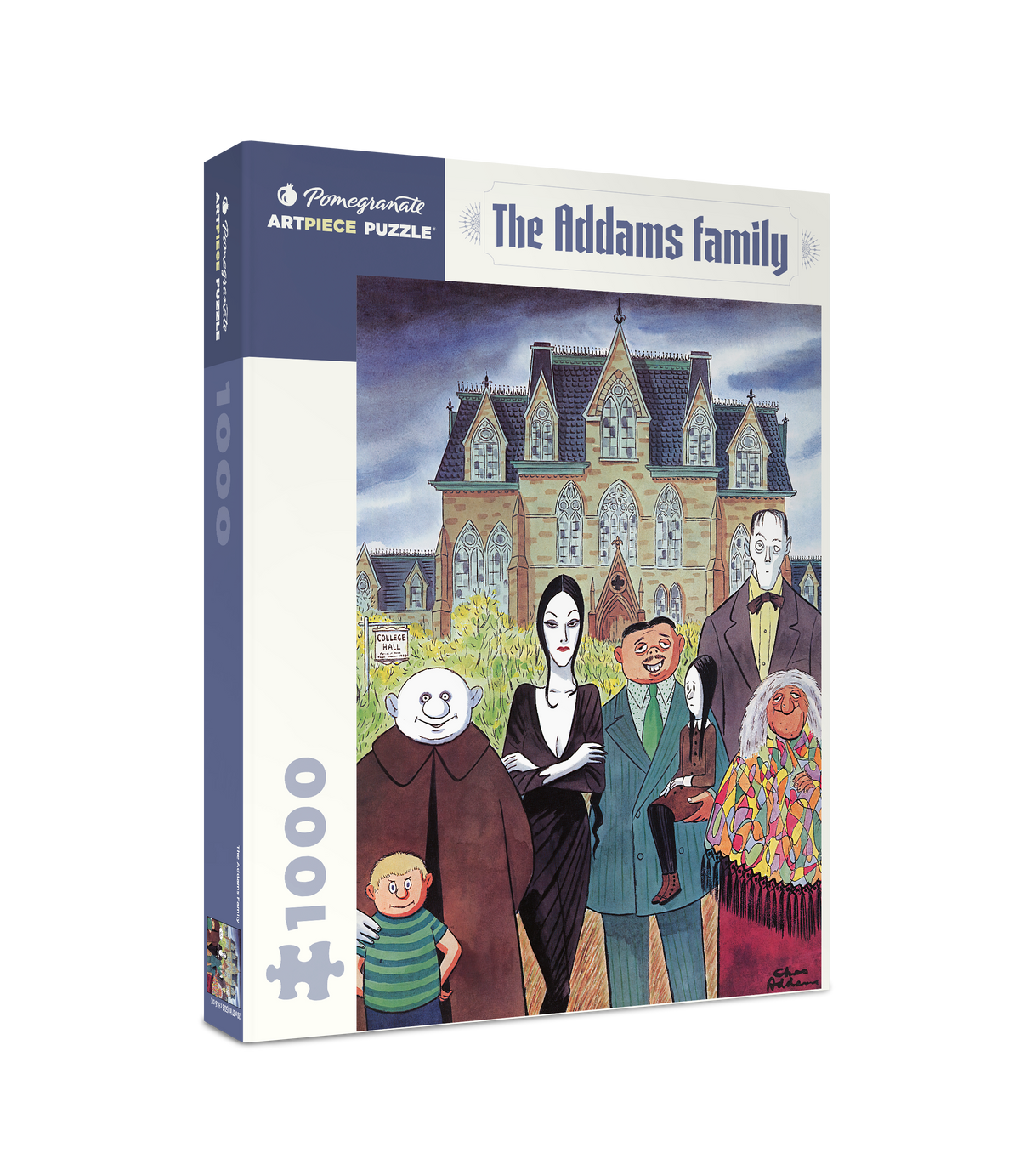 Box, turned right: The Addams Family – 1000 Piece Jigsaw Puzzle (Pomegranate)