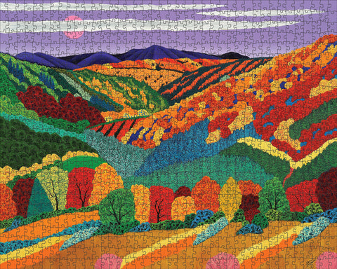 Made up: Catskill Moon by Jack Stuppin – 1000 Piece Jigsaw Puzzle (Pomegranate)