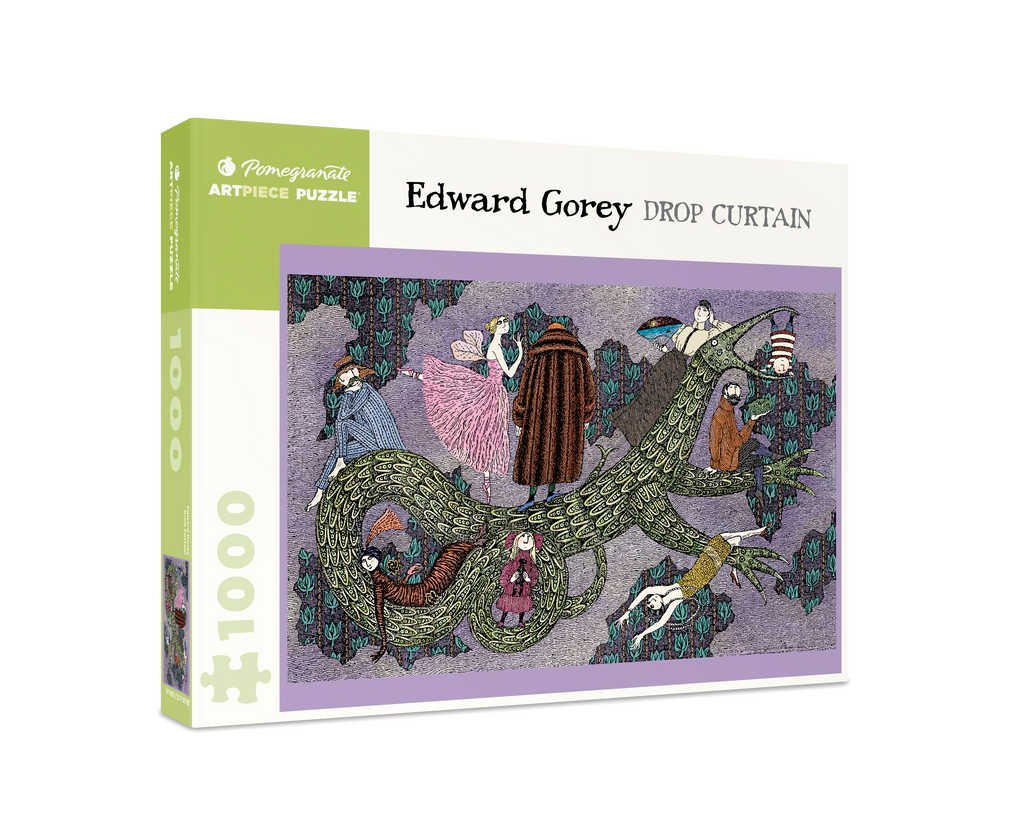 Box, turned right: Drop Curtain by Edward Gorey – 1000 Piece Jigsaw Puzzle (Pomegranate)