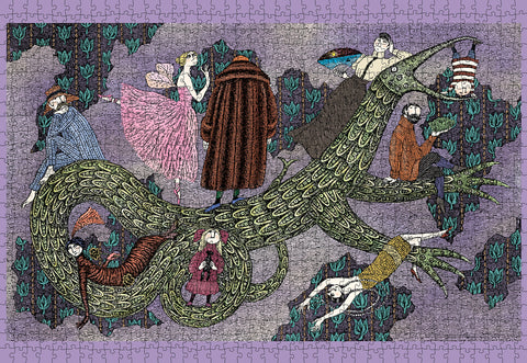 Made up: Drop Curtain by Edward Gorey – 1000 Piece Jigsaw Puzzle (Pomegranate)