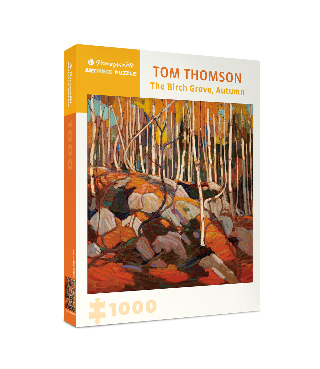 Box, turned right: The Birch Grove, Autumn by Tom Thomson – 1000 Piece Jigsaw Puzzle (Pomegranate)