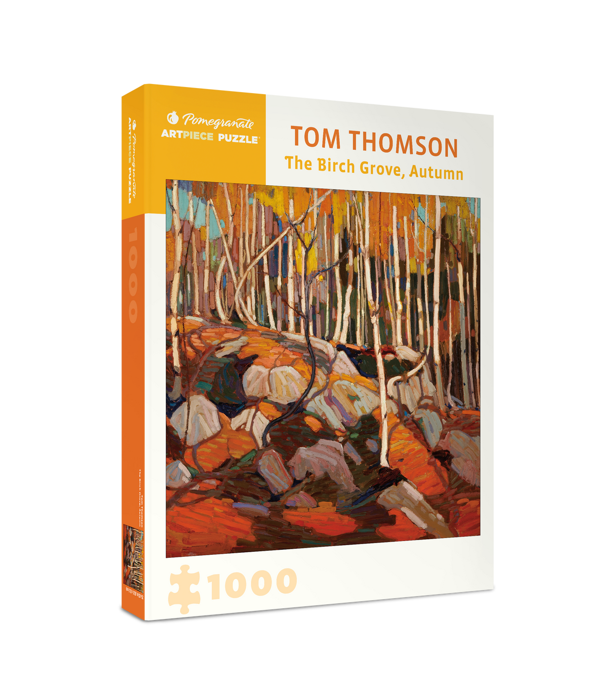 Box, turned right: The Birch Grove, Autumn by Tom Thomson – 1000 Piece Jigsaw Puzzle (Pomegranate)