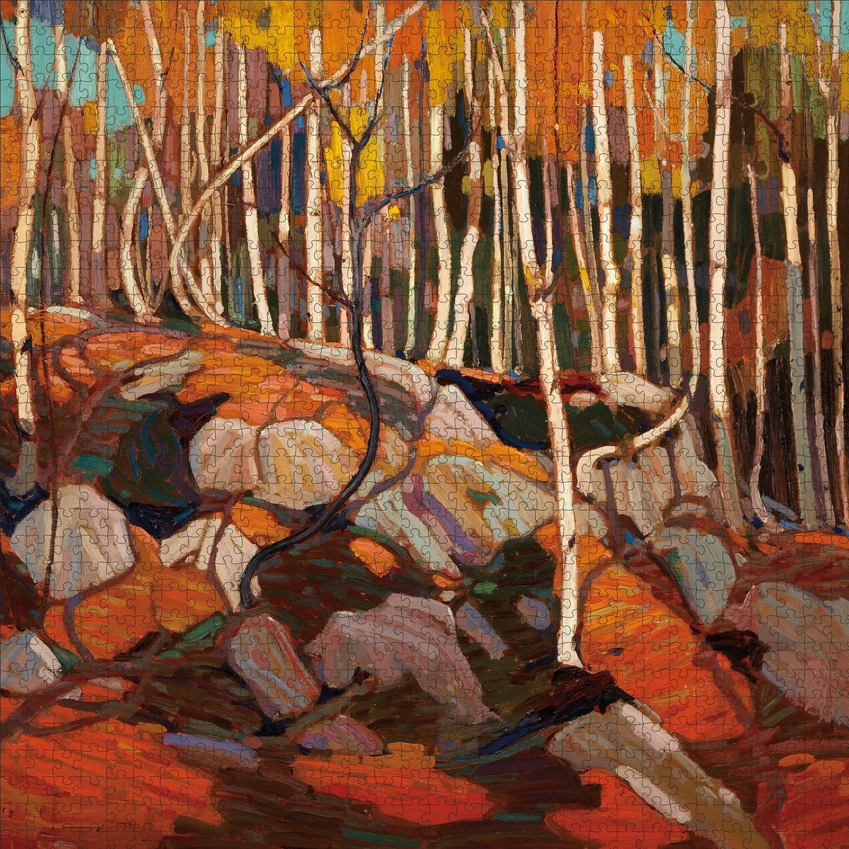 Made up: The Birch Grove, Autumn by Tom Thomson – 1000 Piece Jigsaw Puzzle (Pomegranate)
