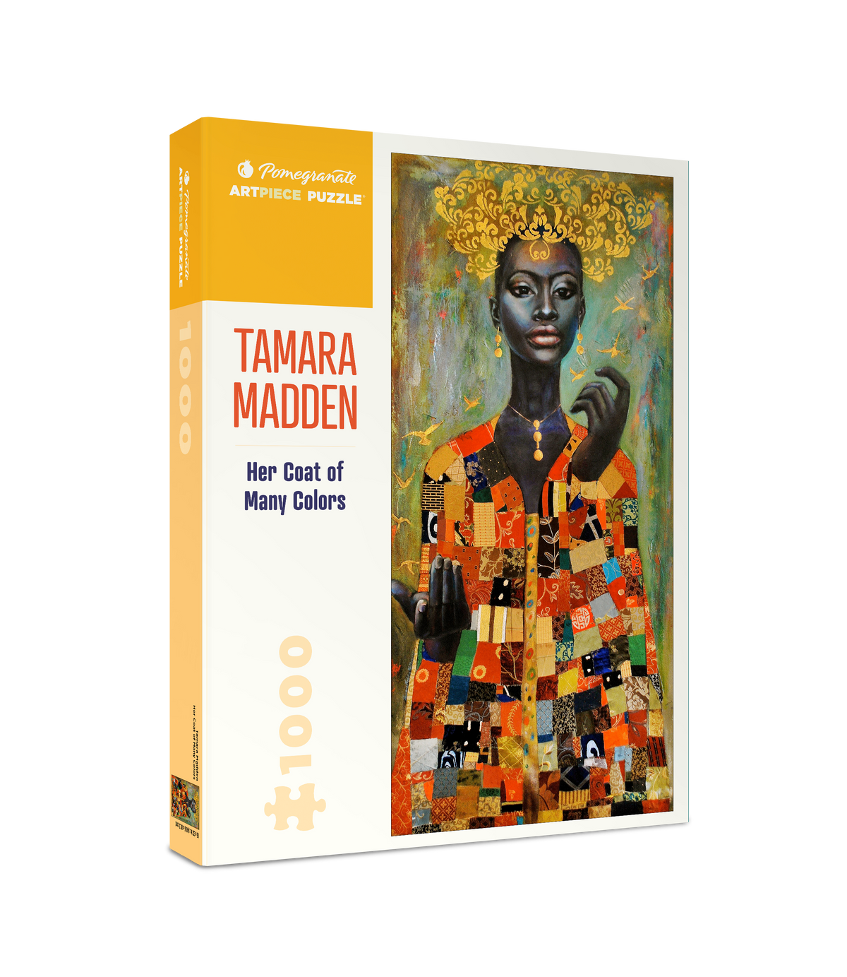 Box, turned right: Her Coat of Many Colors by Tamara Madden – 1000 Piece Jigsaw Puzzle (Pomegranate)