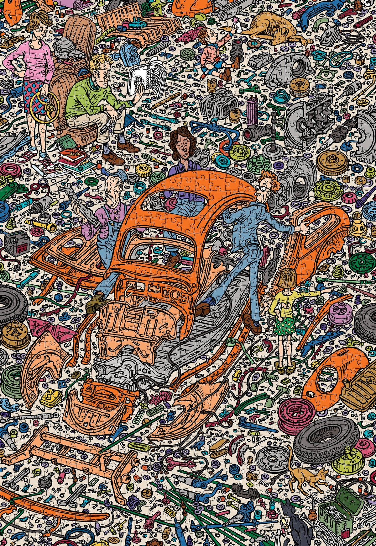 Made up: The Exploded Beetle by Peter Aschwanden – 1000 Piece Jigsaw Puzzle (Pomegranate)