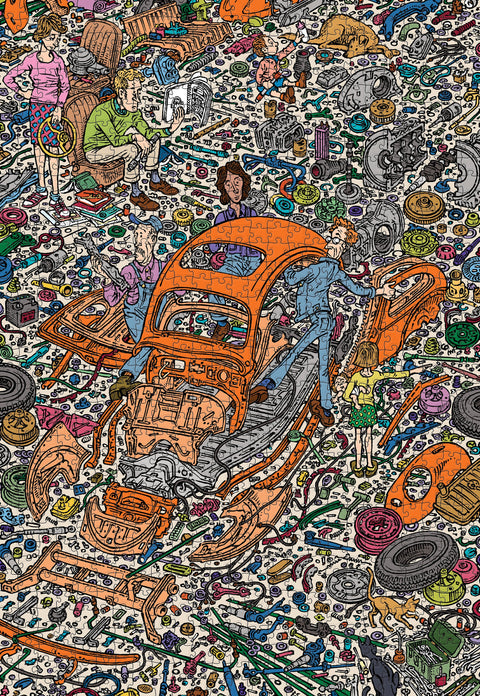 Made up: The Exploded Beetle by Peter Aschwanden – 1000 Piece Jigsaw Puzzle (Pomegranate)