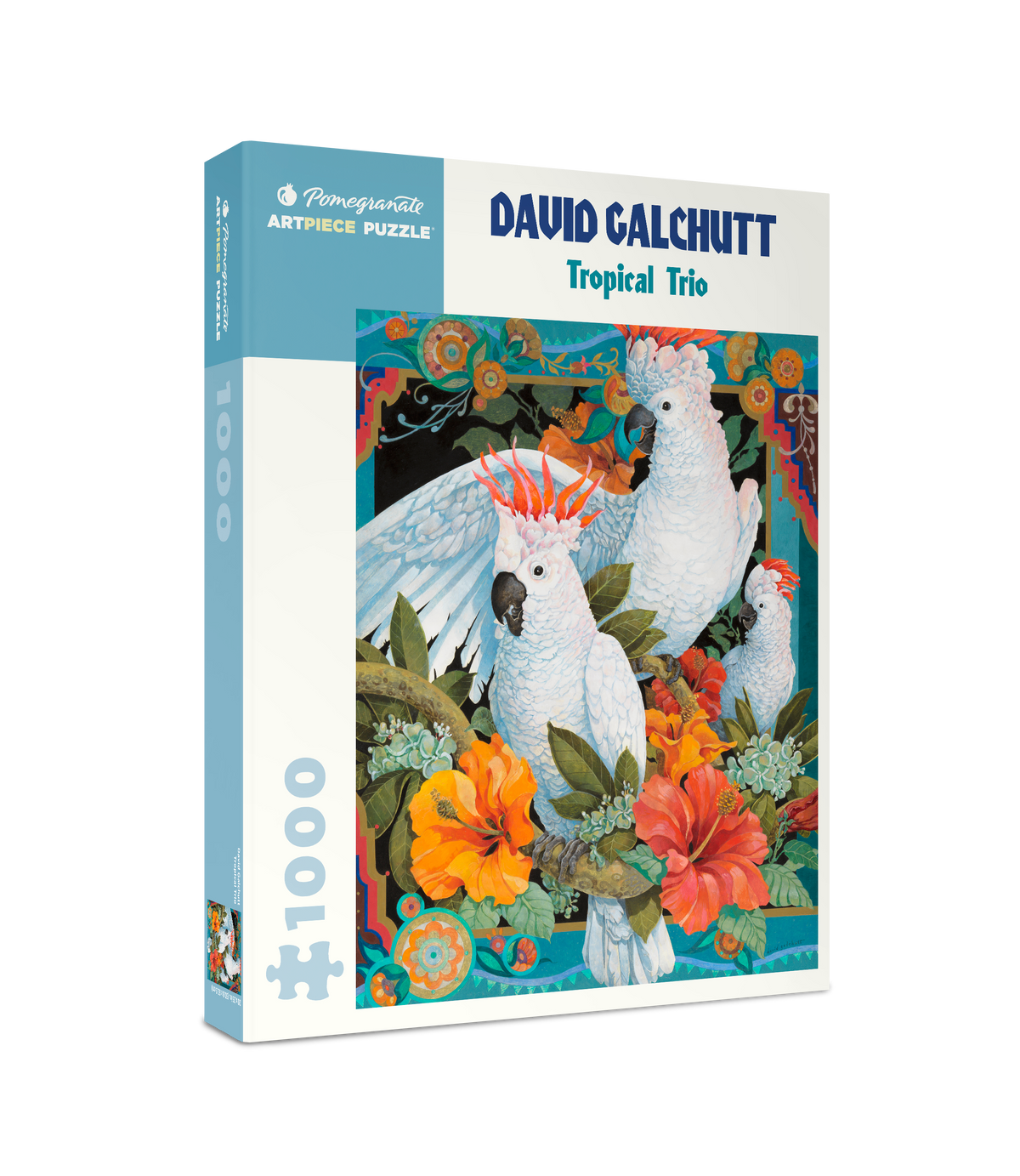 Box, turned right: Tropical Trio by David Galchutt – 1000 Piece Jigsaw Puzzle (Pomegranate)