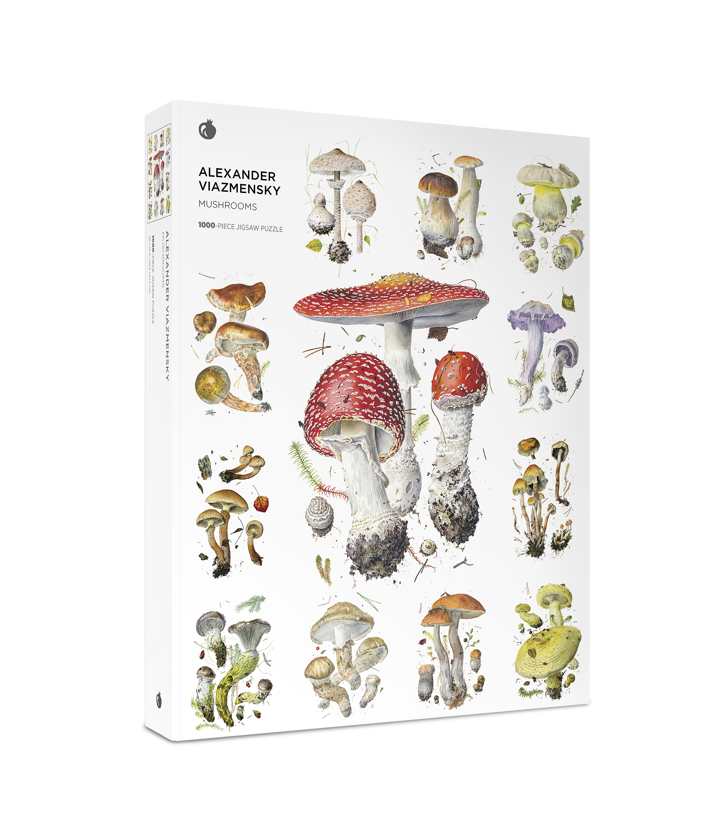 Mushrooms by Alexander Viazmensky – 1000 Piece Jigsaw Puzzle (Pomegranate)