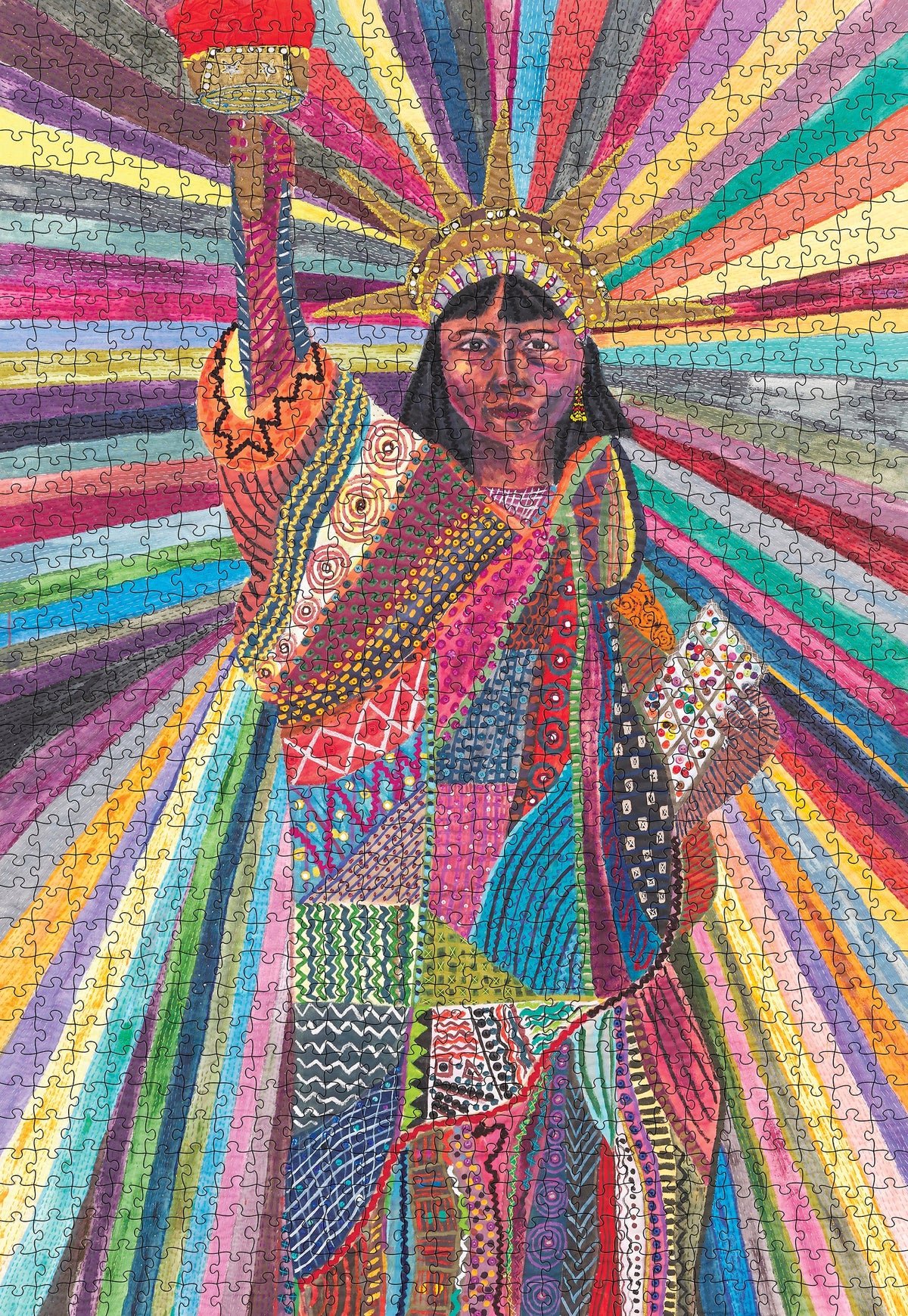 Made up: Statue of Liberty Reimagined by Pacita Abad – 1000 Piece Jigsaw Puzzle (Pomegranate)
