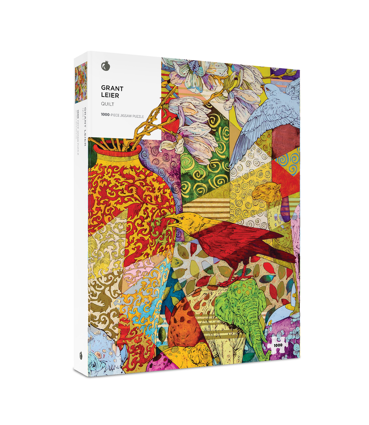 Box, turned right: Quilt by Grant Leier – 1000 Piece Jigsaw Puzzle (Pomegranate)
