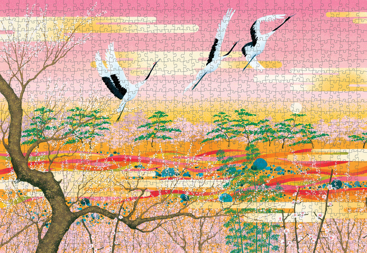 Made up: Spring Flight by Masayoshi Mizuho – 1000 Piece Jigsaw Puzzle (Pomegranate)