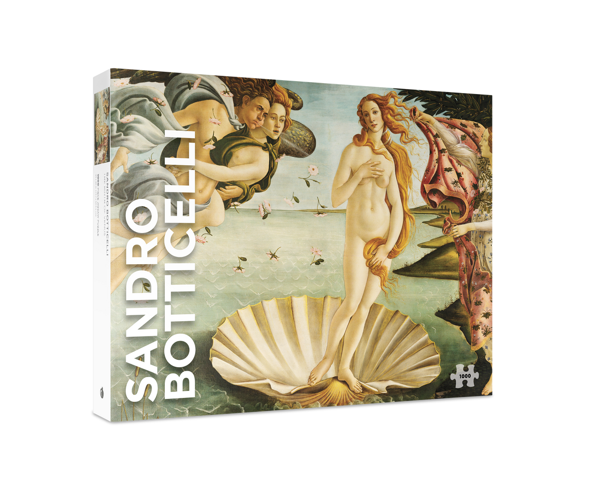 Box, turned right: The Birth of Venus by Sandro Botticelli – 1000 Piece Jigsaw Puzzle (Pomegranate)