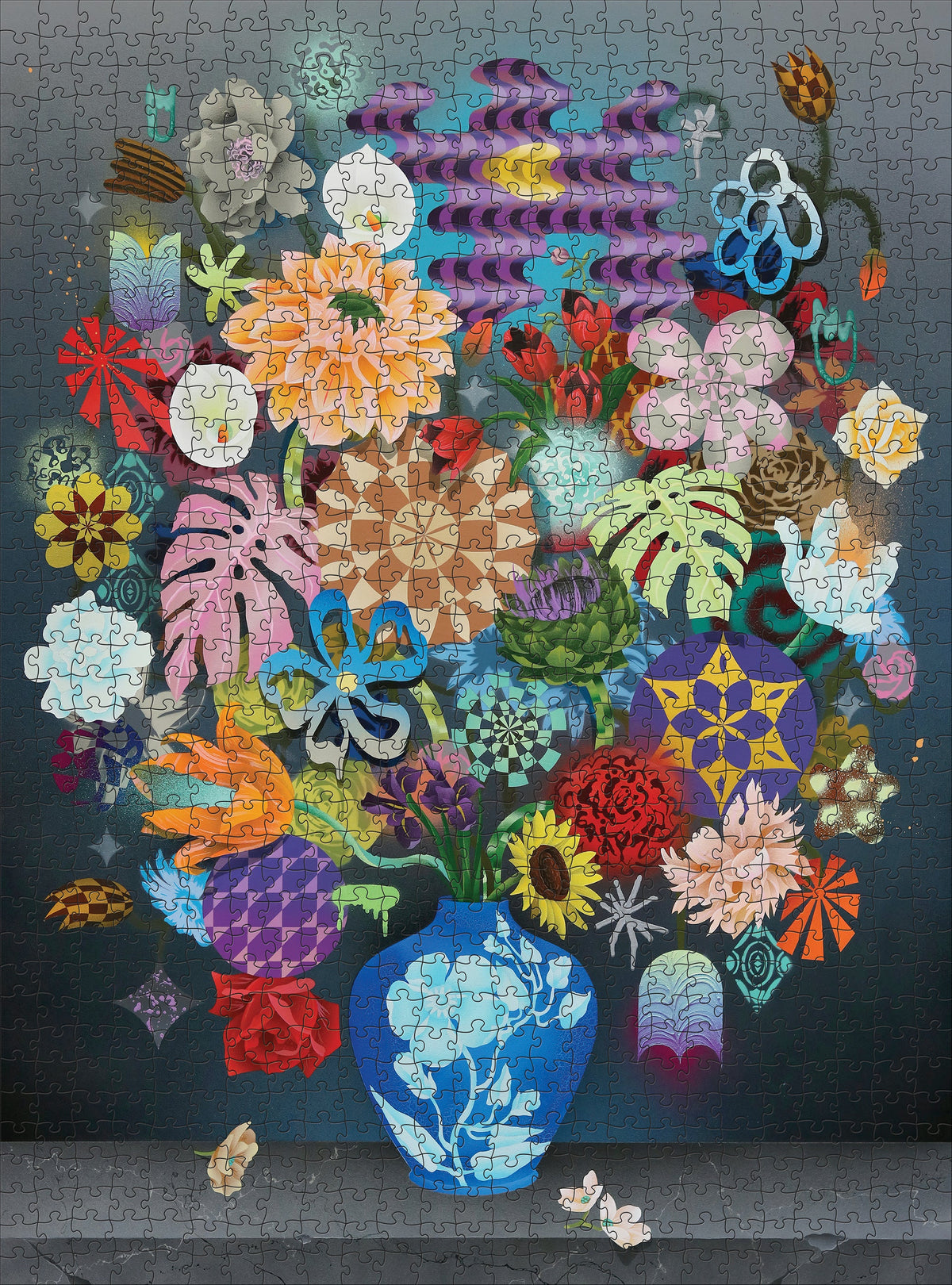 Made up: Still Life with Flowers by Casey Gray – 1000 Piece Jigsaw Puzzle (Pomegranate)
