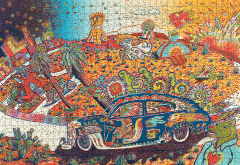 Made up: Cruising Turtle Island by Gilbert “Magu” Luján – 1000 Piece Jigsaw Puzzle (Pomegranate)