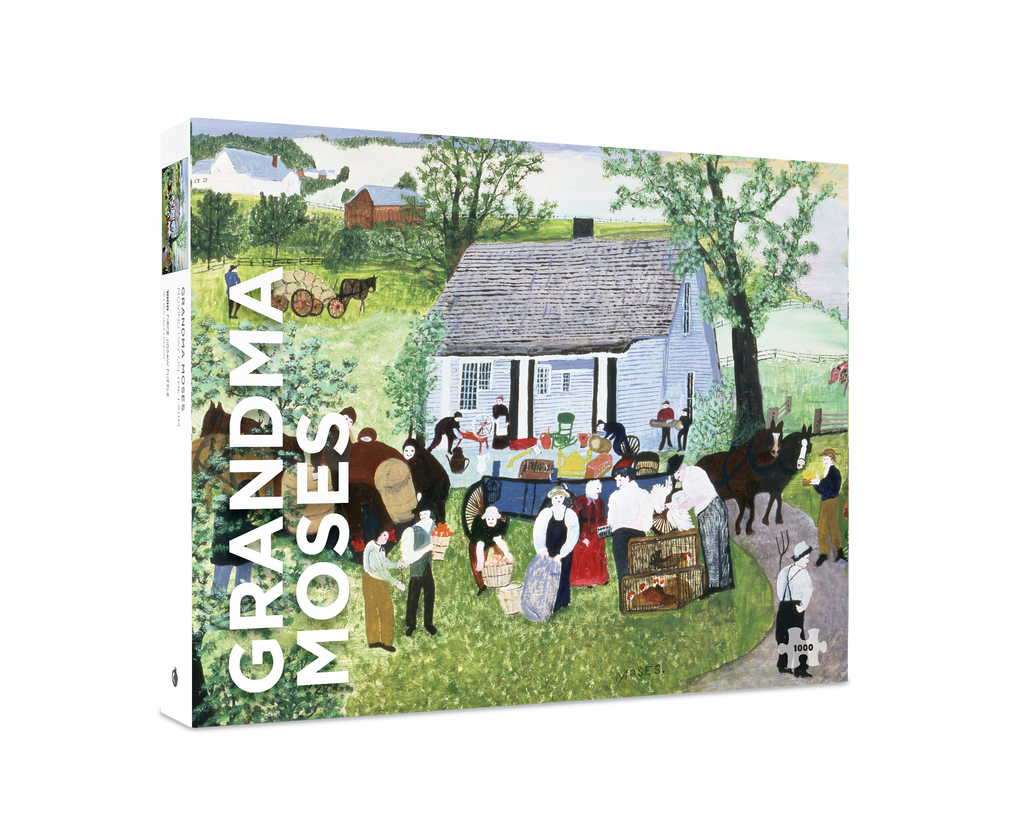 Box, turned right: Moving Day on the Farm by Grandma Moses – 1000 Piece Jigsaw Puzzle (Pomegranate)