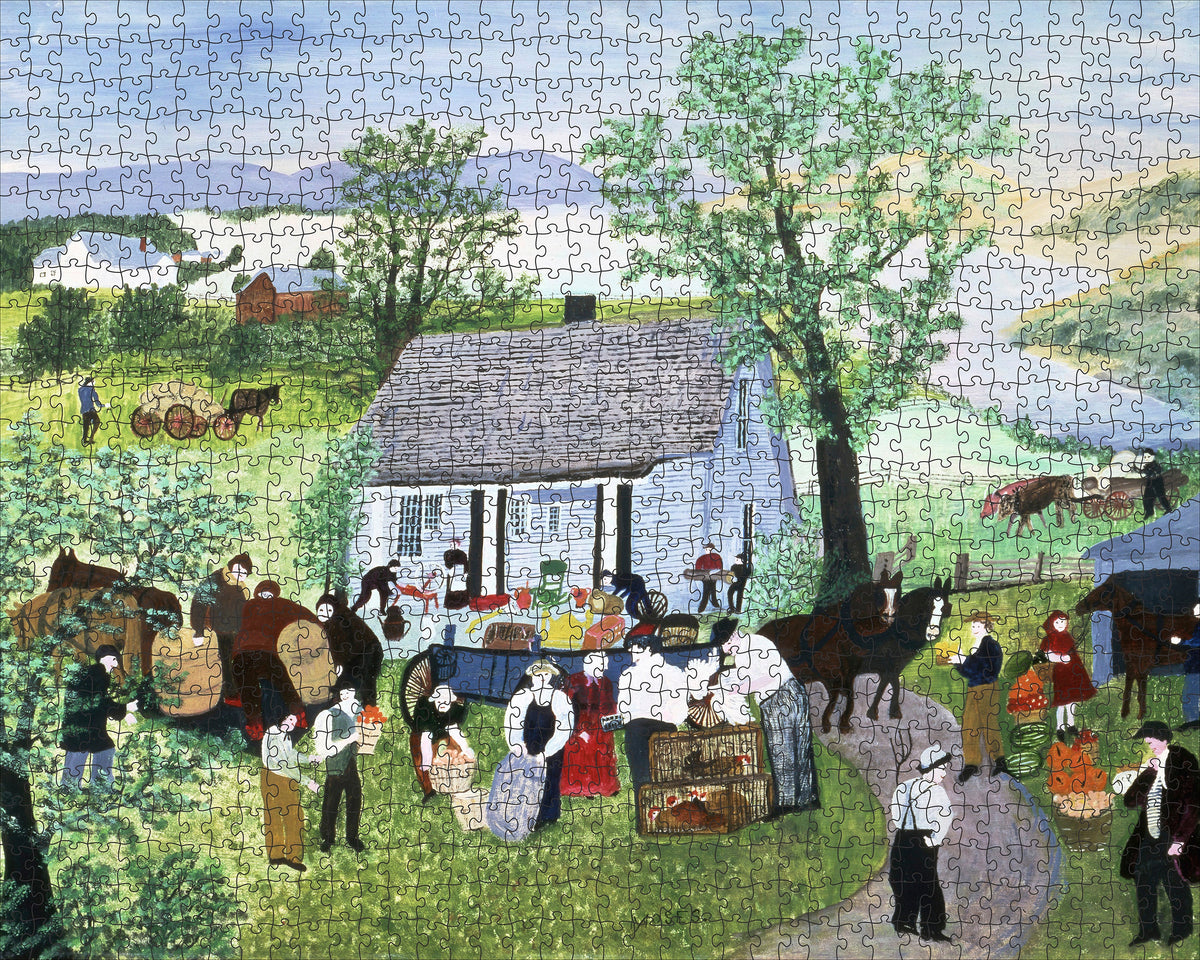 Made up: Moving Day on the Farm by Grandma Moses – 1000 Piece Jigsaw Puzzle (Pomegranate)