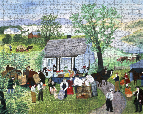 Made up: Moving Day on the Farm by Grandma Moses – 1000 Piece Jigsaw Puzzle (Pomegranate)