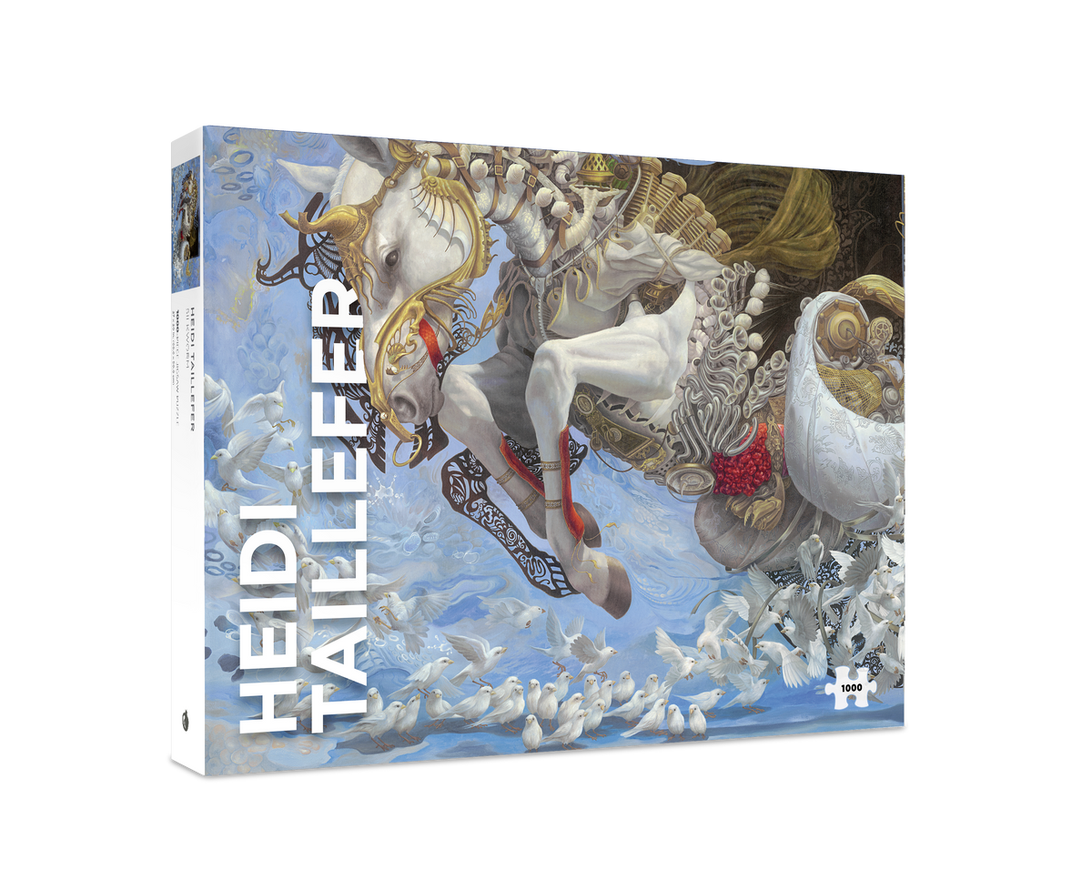 Box, turned right: Silkworm by Heidi Taillefer – 1000 Piece Jigsaw Puzzle (Pomegranate)