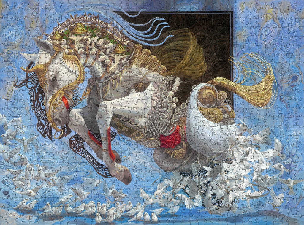 Made up: Silkworm by Heidi Taillefer – 1000 Piece Jigsaw Puzzle (Pomegranate)