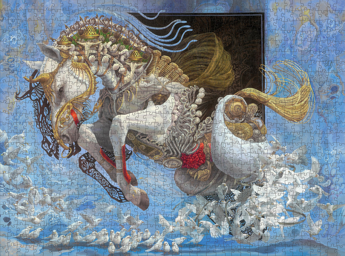 Made up: Silkworm by Heidi Taillefer – 1000 Piece Jigsaw Puzzle (Pomegranate)