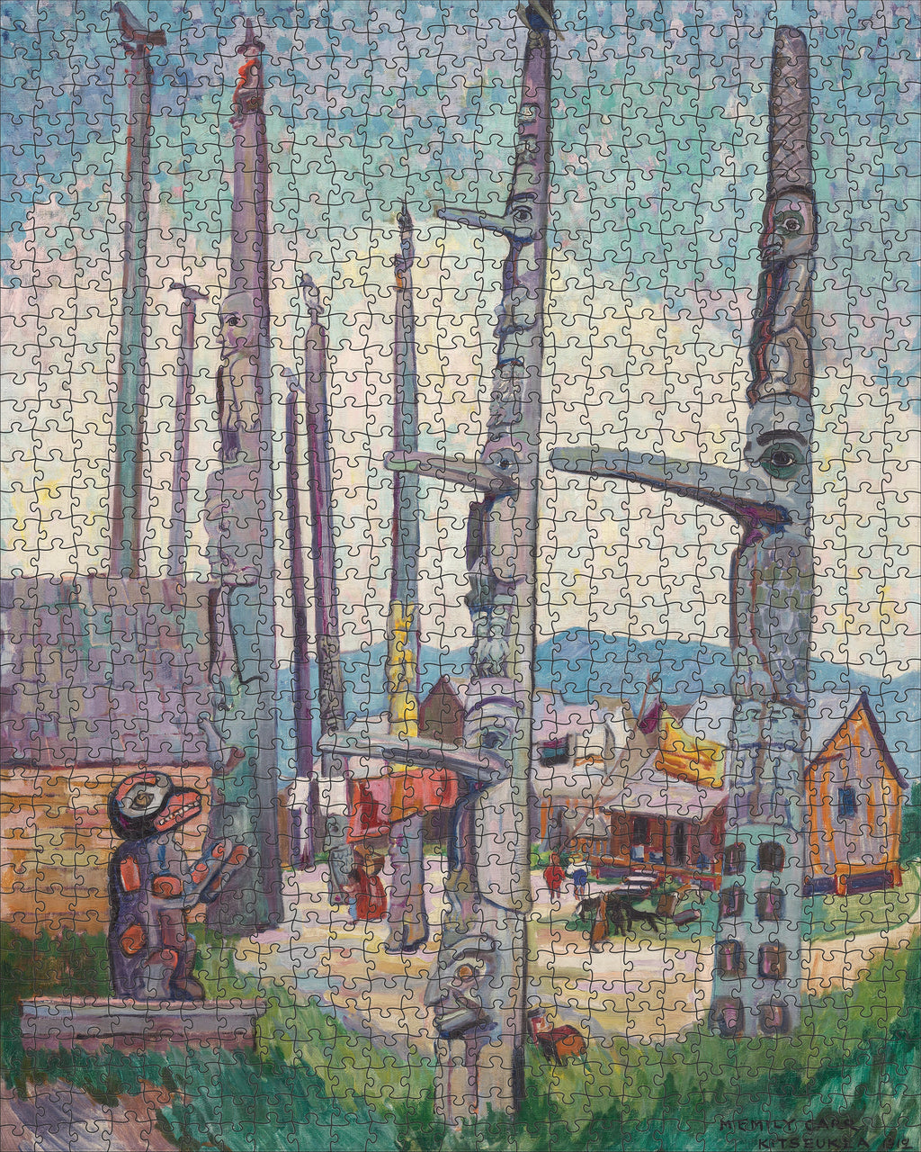 Made up: Totem Poles by Emily Carr – 1000 Piece Jigsaw Puzzle (Pomegranate)