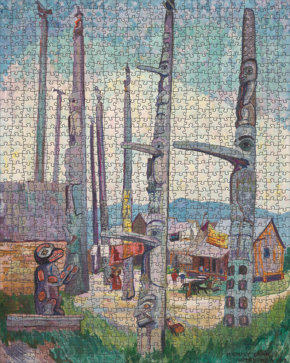 Made up: Totem Poles by Emily Carr – 1000 Piece Jigsaw Puzzle (Pomegranate)