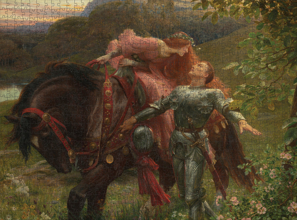 Made up: La Belle Dame Sans Merci by Frank Dicksee – 1000 Piece Jigsaw Puzzle (Pomegranate)