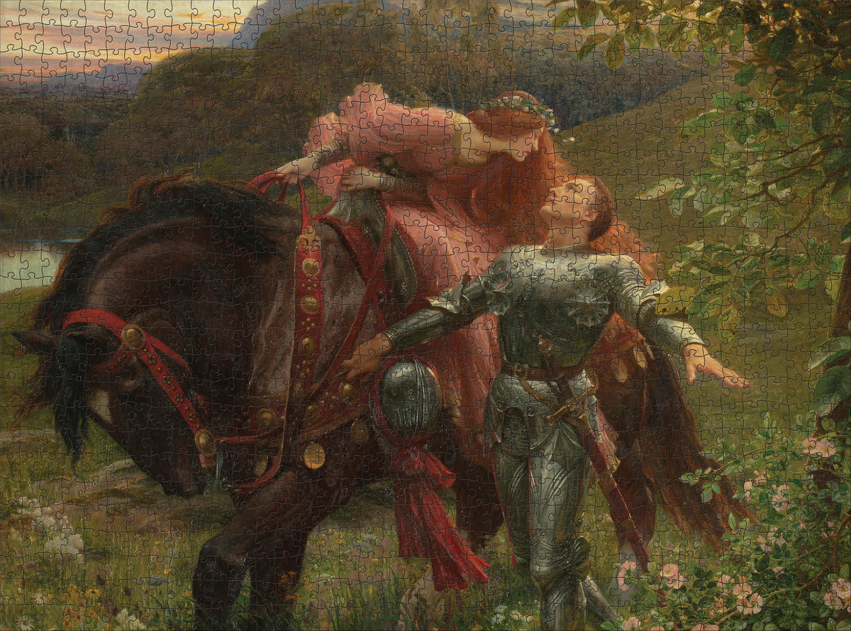Made up: La Belle Dame Sans Merci by Frank Dicksee – 1000 Piece Jigsaw Puzzle (Pomegranate)