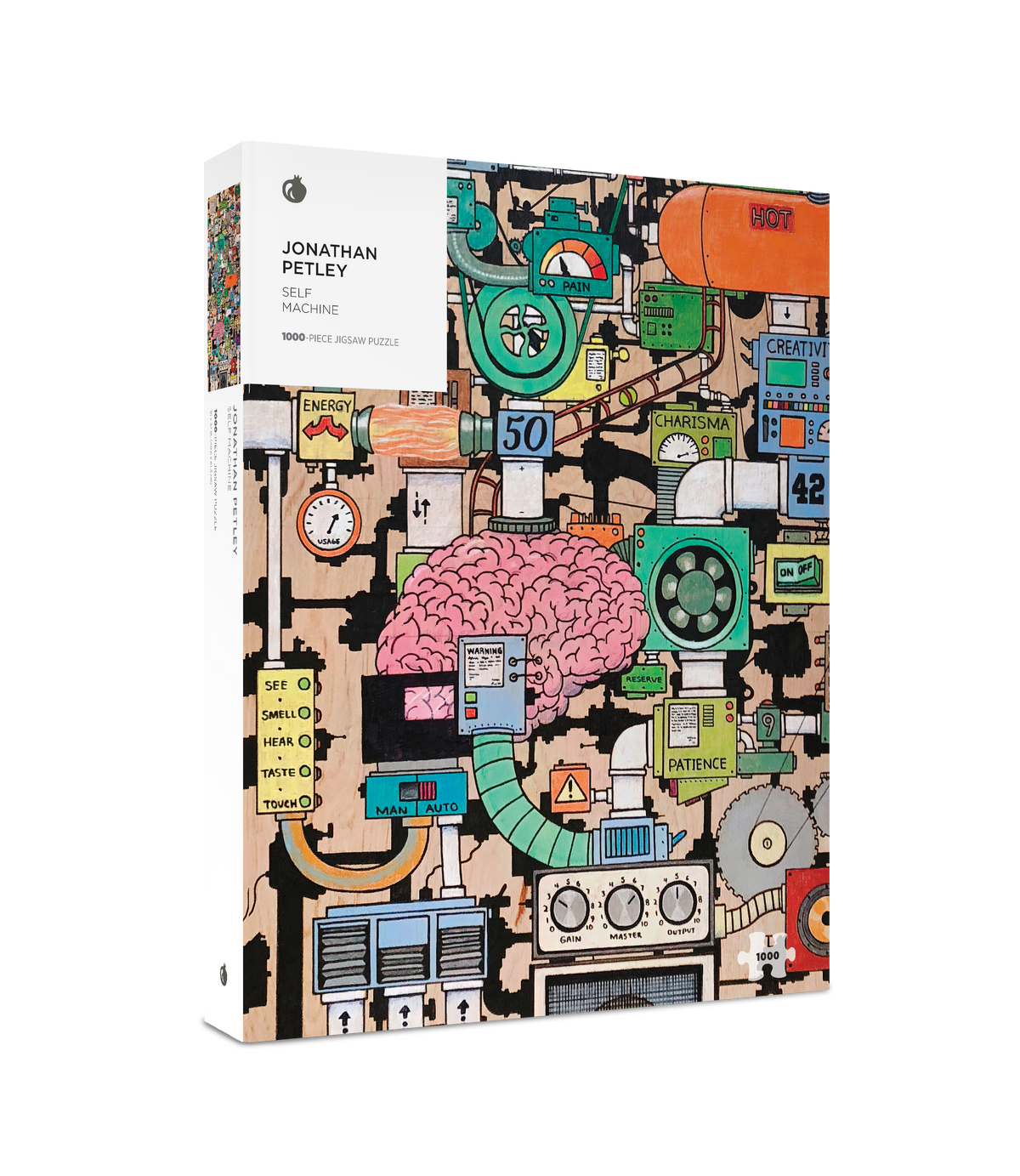 Box, turned right: Self Machine by Jonathan Petley – 1000 Piece Jigsaw Puzzle (Pomegranate)