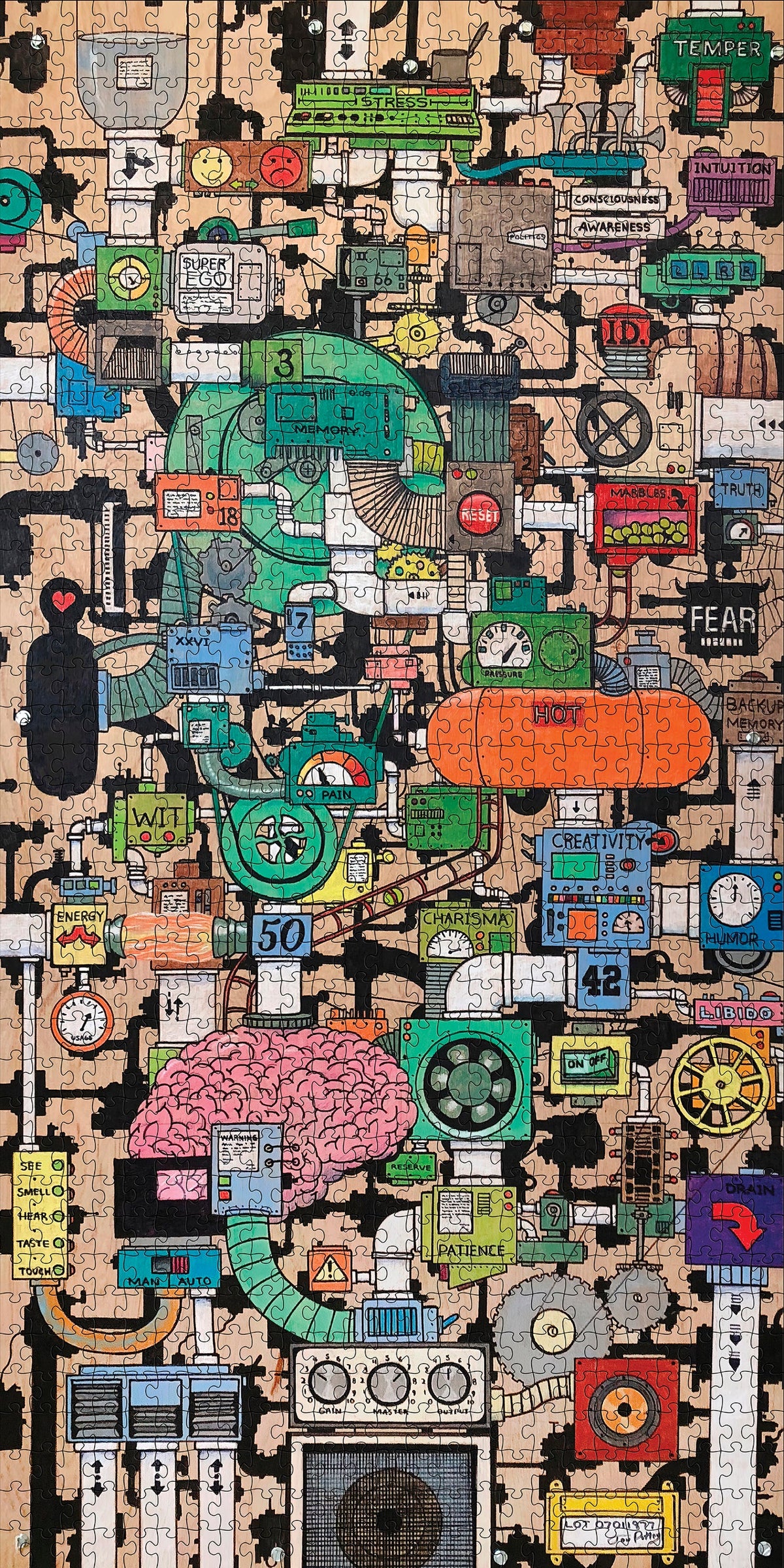 Made up: Self Machine by Jonathan Petley – 1000 Piece Jigsaw Puzzle (Pomegranate)